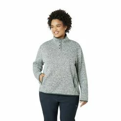 Plus Size Eddie Bauer Ember Mockneck Fleece Sweatshirt Heather Gray -Eddie Bauer Shop unnamed file 1015