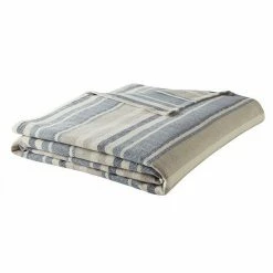 Eddie Bauer Herringbone Stripe Blanket Blue -Eddie Bauer Shop unnamed file 1095