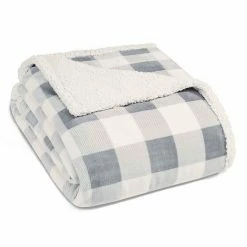 Eddie Bauer Mountain Plaid Blanket Chrome