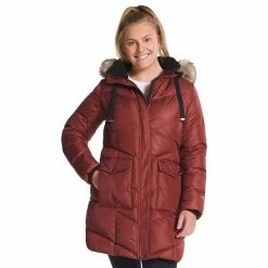 Women's Eddie Bauer Lodge Cascadian Faux-Fur Hood Down Parka Dark Sable