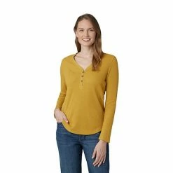 Women's Eddie Bauer Thermal Henley Top Pumpkin Heather -Eddie Bauer Shop unnamed file 127
