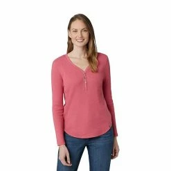 Women's Eddie Bauer Thermal Henley Top Pumpkin Heather -Eddie Bauer Shop unnamed file 130