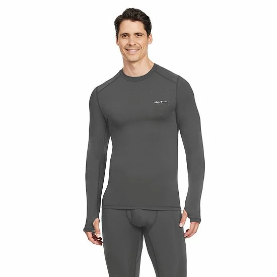 Men's Eddie Bauer Midweight Base Layer Top Mid Grey 6 Men's Eddie Bauer Midweight Base Layer Top Mid Grey - Image 4