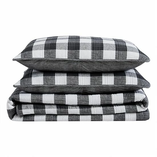 Eddie Bauer Lakehouse Plaid Quilt Set With Shams 4 Eddie Bauer Lakehouse Plaid Quilt Set With Shams - Image 2