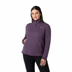 Women's Eddie Bauer Quilted Mockneck Sweatshirt Oatmeal Stone