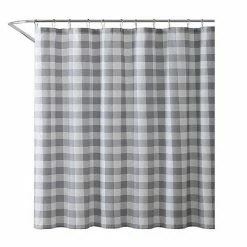 Eddie Bauer Cabin Plaid Shower Curtain Gray