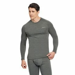 Men's Eddie Bauer Heavyweight Base Layer Fleece Wool-Blend Top Heather Grey -Eddie Bauer Shop unnamed file 1600