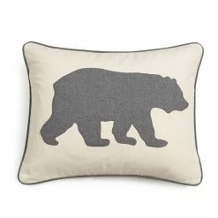 Eddie Bauer Bear Applique Twill Throw Pillow Red -Eddie Bauer Shop unnamed file 1705