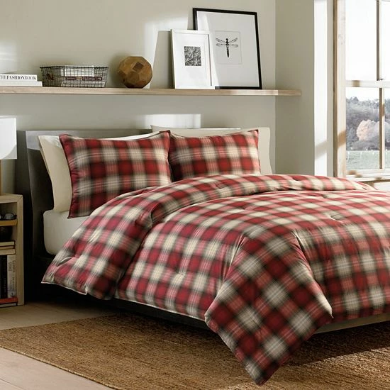 Eddie Bauer Navigation Plaid Reversible Comforter Set 3 Eddie Bauer Navigation Plaid Reversible Comforter Set