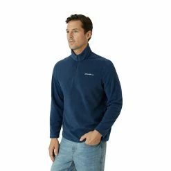 Men's Eddie Bauer Venture Fleece Quarter Zip Pullover Teal -Eddie Bauer Shop unnamed file 297