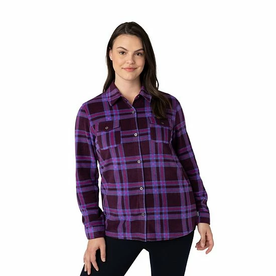 Women's Eddie Bauer Quest Print Shirt Blue Purple Stripe 5 Women's Eddie Bauer Quest Print Shirt Blue Purple Stripe - Image 3
