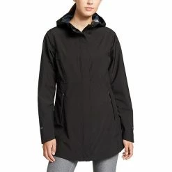 Women's Eddie Bauer Hooded Stretch Rain Jacket Plum