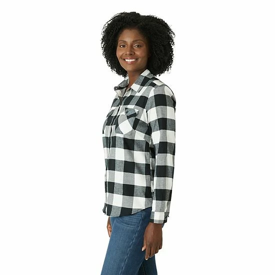 Women's Eddie Bauer Everyday Flex Flannel Shirt Pop Pink 5 Women's Eddie Bauer Everyday Flex Flannel Shirt Pop Pink - Image 3