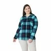 Plus Size Eddie Bauer Quest Flannel Shirt Teal Purple Stripe -Eddie Bauer Shop unnamed file 583