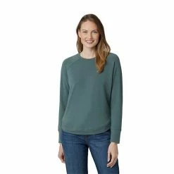Women's Eddie Bauer Crewneck Tulip-Hem Sweatshirt Evergreen -Eddie Bauer Shop unnamed file 702