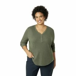 Plus Size Eddie Bauer Thermal Henley Top Pumpkin Htr -Eddie Bauer Shop unnamed file 851