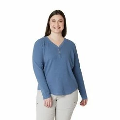 Plus Size Eddie Bauer Thermal Henley Top Pumpkin Htr -Eddie Bauer Shop unnamed file 852